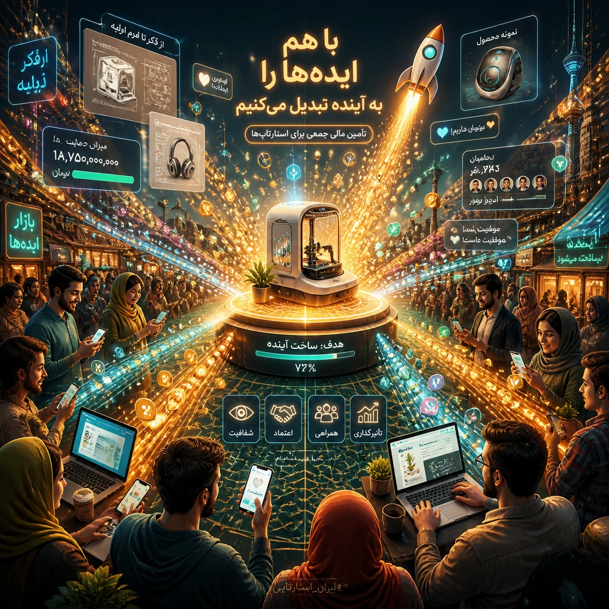 تأمین مالی جمعی در ایران؛ راهنمای کامل Crowdfunding برای استارتاپ‌ها و کسب‌وکارها